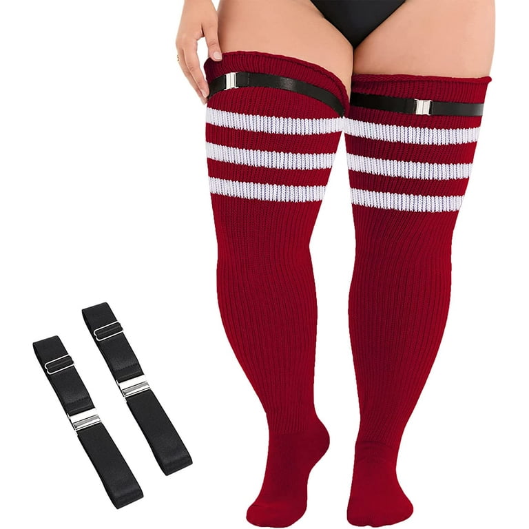 QWZNDZGR Plus Size Womens Thigh High Socks for Thick Thigh