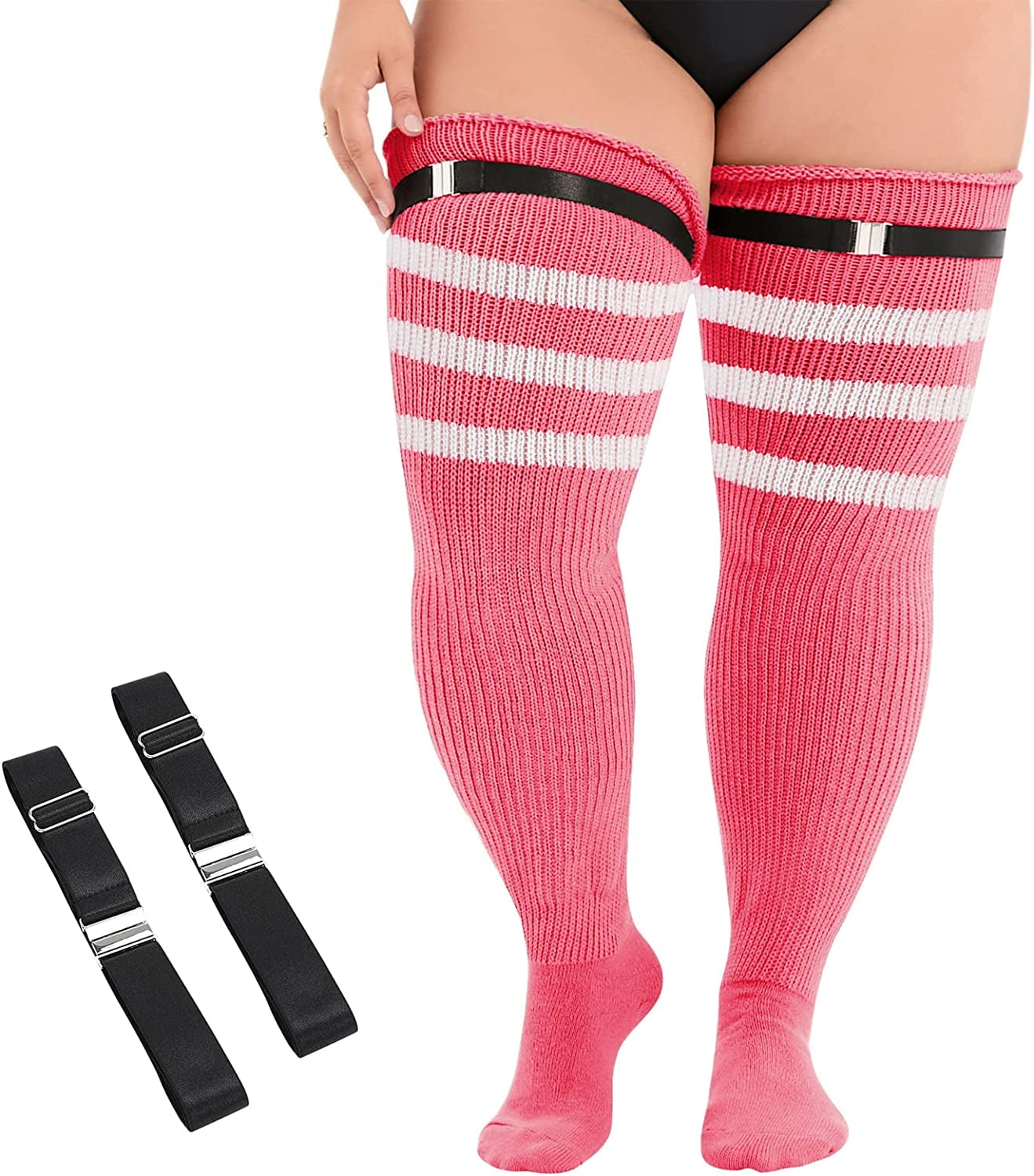 QWZNDZGR Plus Size Womens Thigh High Socks for Thick Thigh