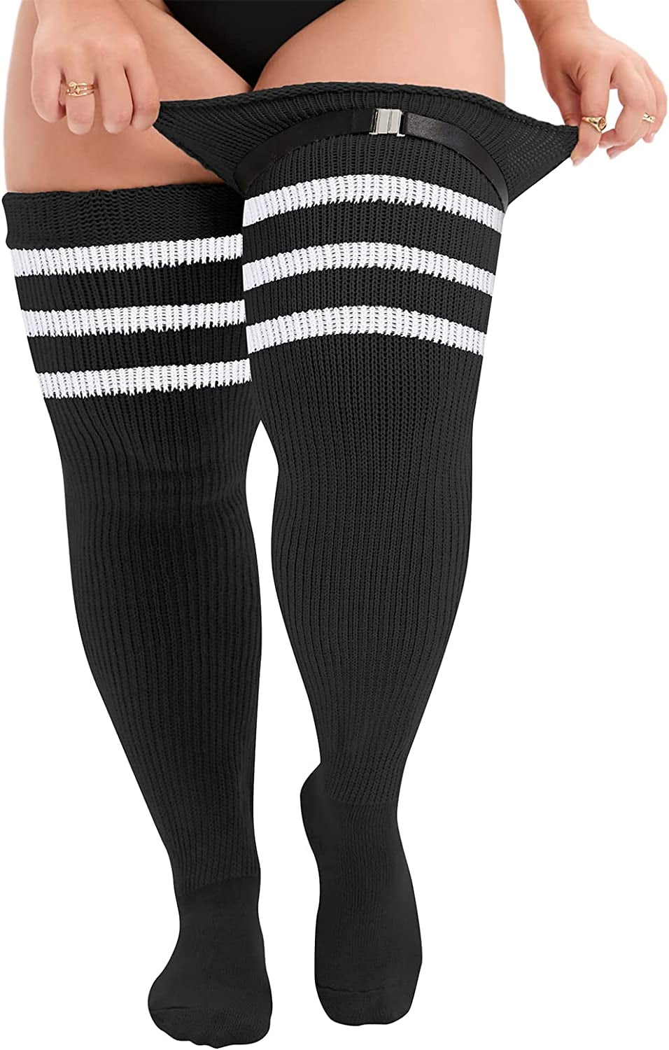 QWZNDZGR Plus Size Womens Thigh High Socks for Thick Thigh Extra Long