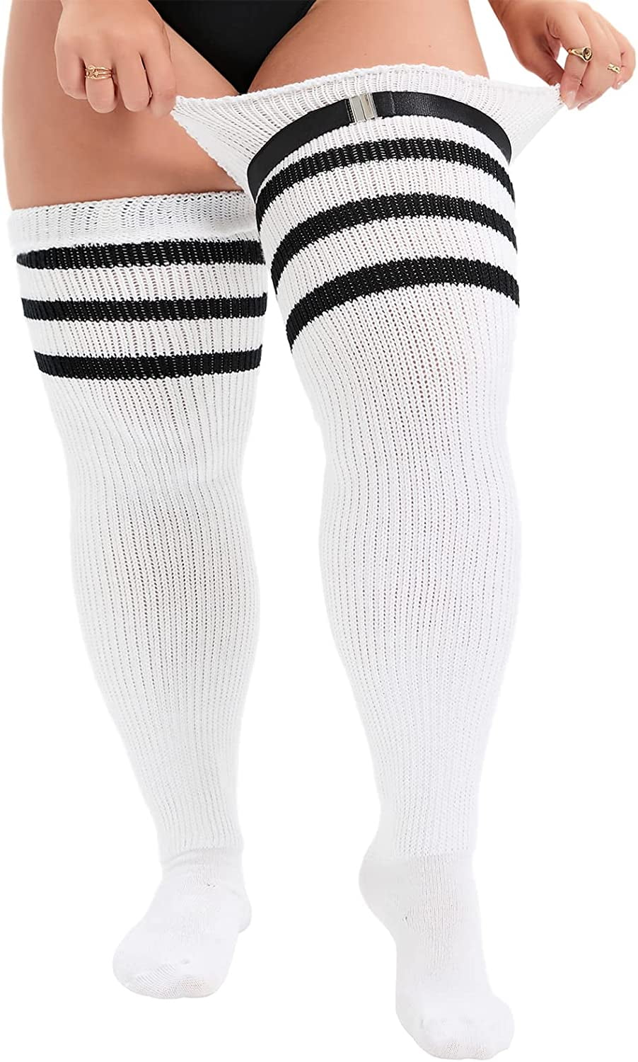 QWZNDZGR Plus Size Womens Thigh High Socks for Thick Thigh Extra Long
