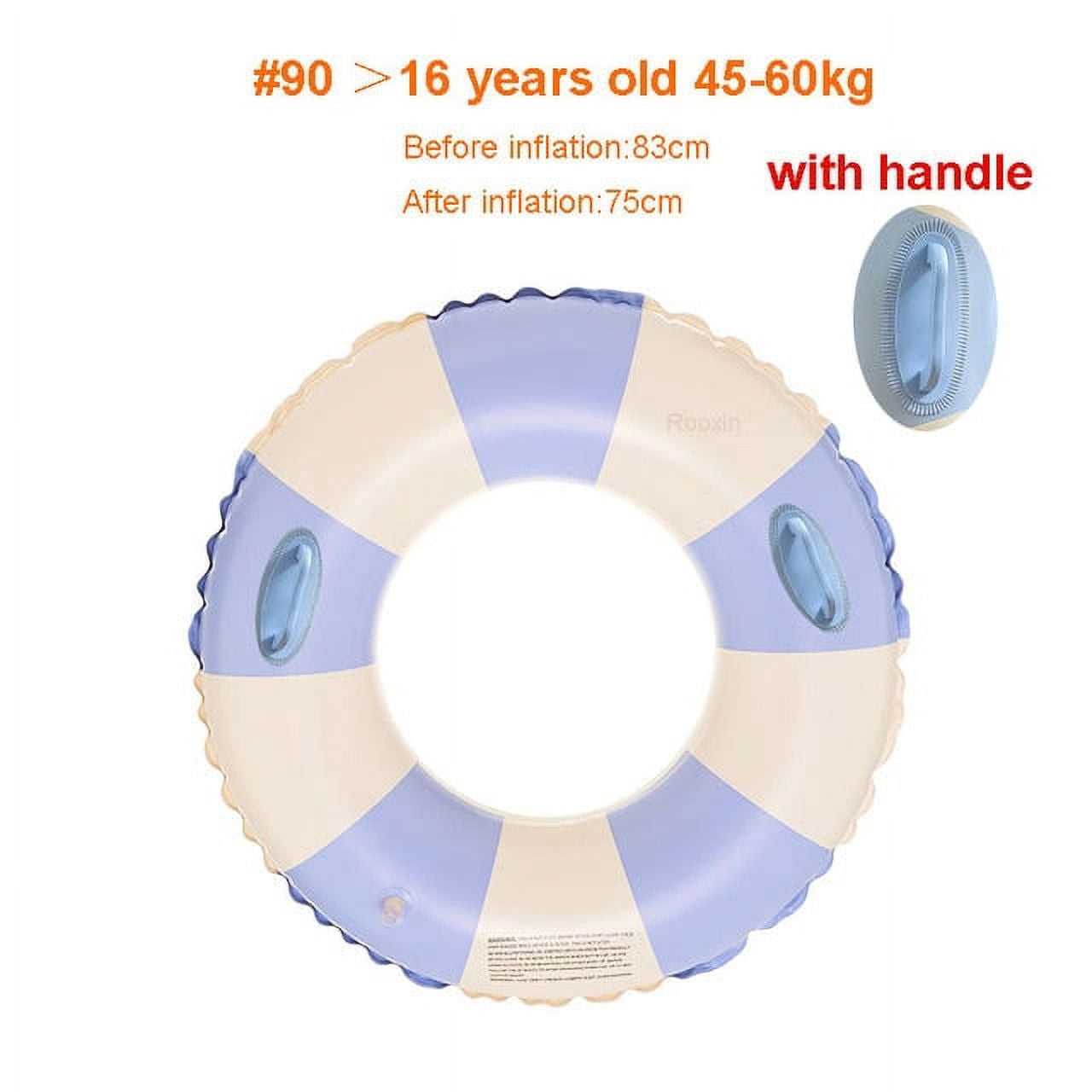 QWZNDZGR Rooxin Donut Swimming Ring Inflatable Pool Float for Adult Kids Swimming Circle Baby