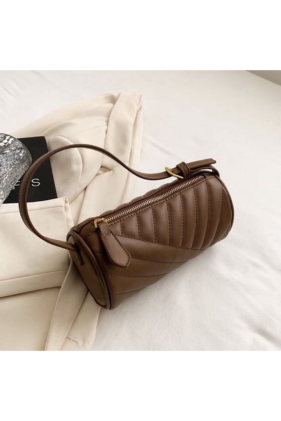 Small Crowd Design Aesthetic Cylinder Bag Small Bag Women's 2022 New Fashion Trend One-Shoulder Embroidery Cross-Body Bag