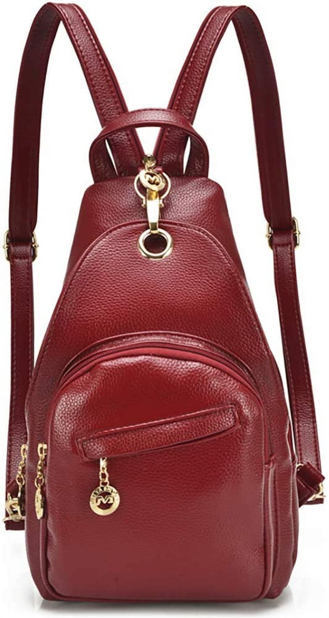  Small Leather Convertible Backpack Sling Purse