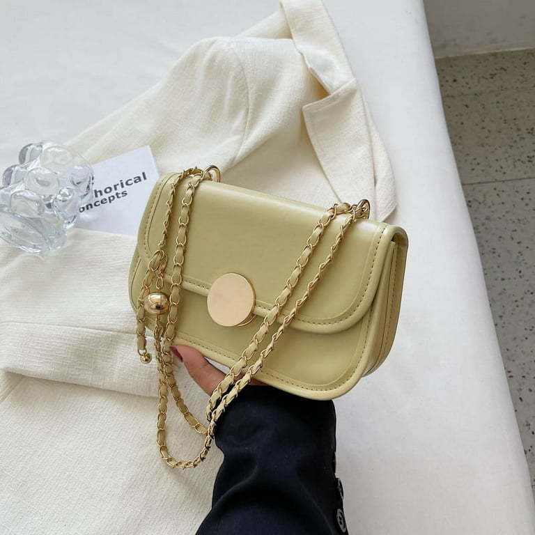 Qwzndzgr Summer Small Bag Women's 2022 New Fashion Simple Chain Small Square Bag Westernized Simple Casual Crossbody Bag, Adult Unisex, Size: One Size