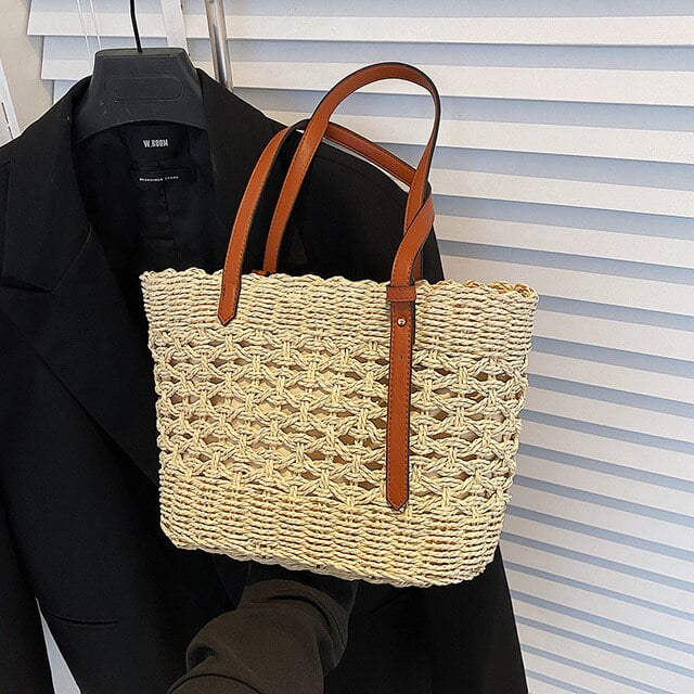 luxury designer straw bag