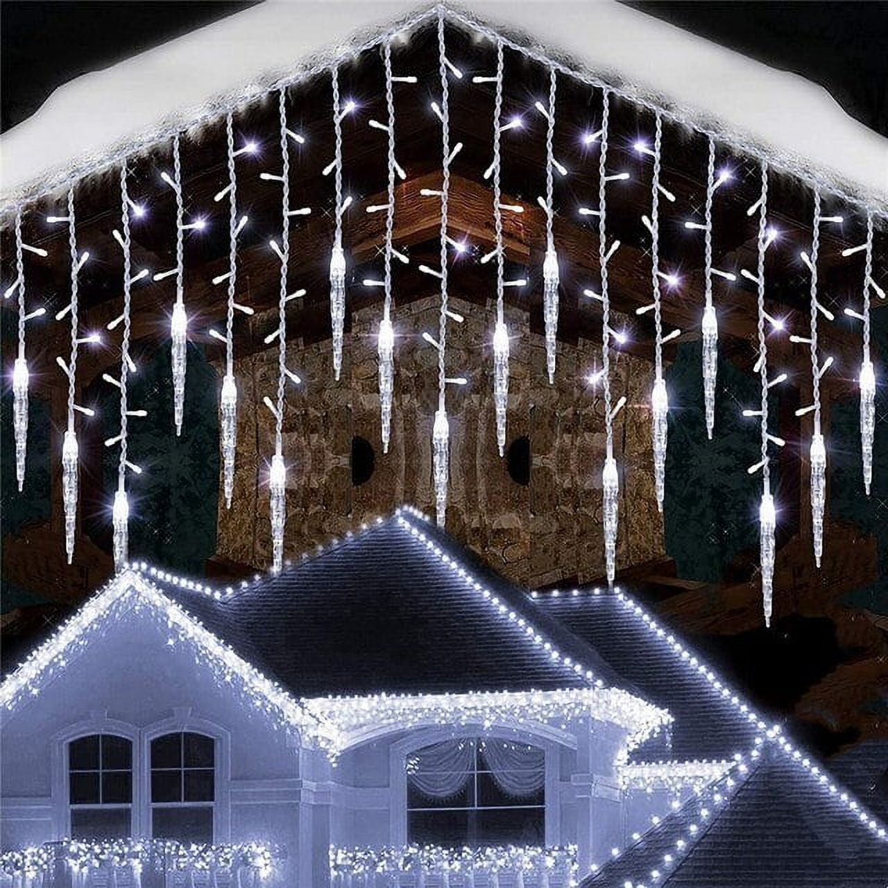 QWZNDZGR Waterproof Outdoor Christmas Light Droop Led Curtain Icicle