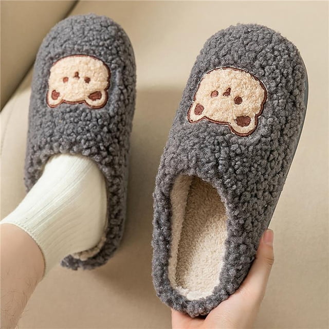 Men Women House Slippers Winter Warm Comfort Memory Foam Home Shoes Indoor