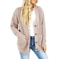 thumbnail image 1 of QWZNDZGR Women's Cardigan Sweater Button Down Long Sleeve Oversized Waffle Knit Cardigans with Pocket, 1 of 4