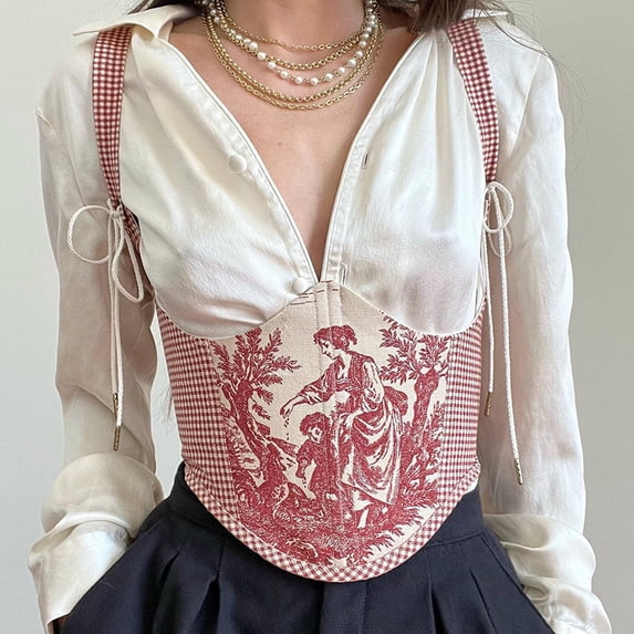 QWZNDZGR Women's Printed Belt Women's High Sense Waist Tightening Magic Weapon Women's Thin Lace Waist Seal Women