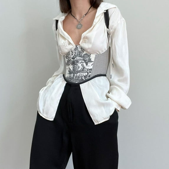 QWZNDZGR Women's Printed Belt Women's High Sense Waist Tightening Magic Weapon Women's Thin Lace Waist Seal Women