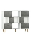 thumbnail image 1 of QXDRAGON 4-Tire Storage Shelf Organizer Bookcase Square Cubby Cabinet Bedroom, 1 of 7