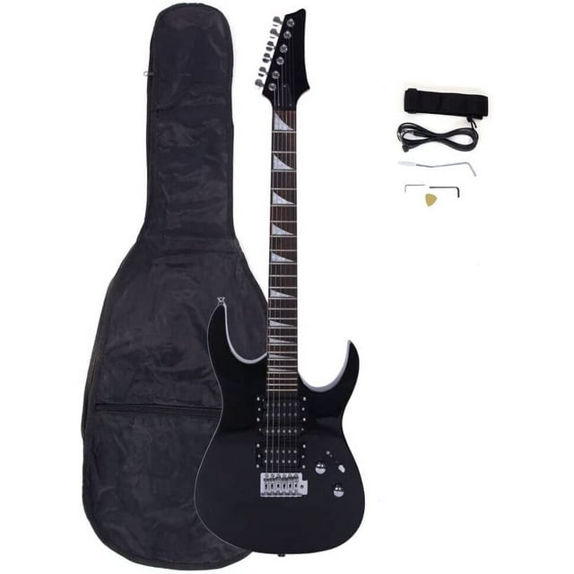 QXDRAGON 6 String Electric Guitar, Solid Body FullSize Standard Jazz Electric Guitars Kit with