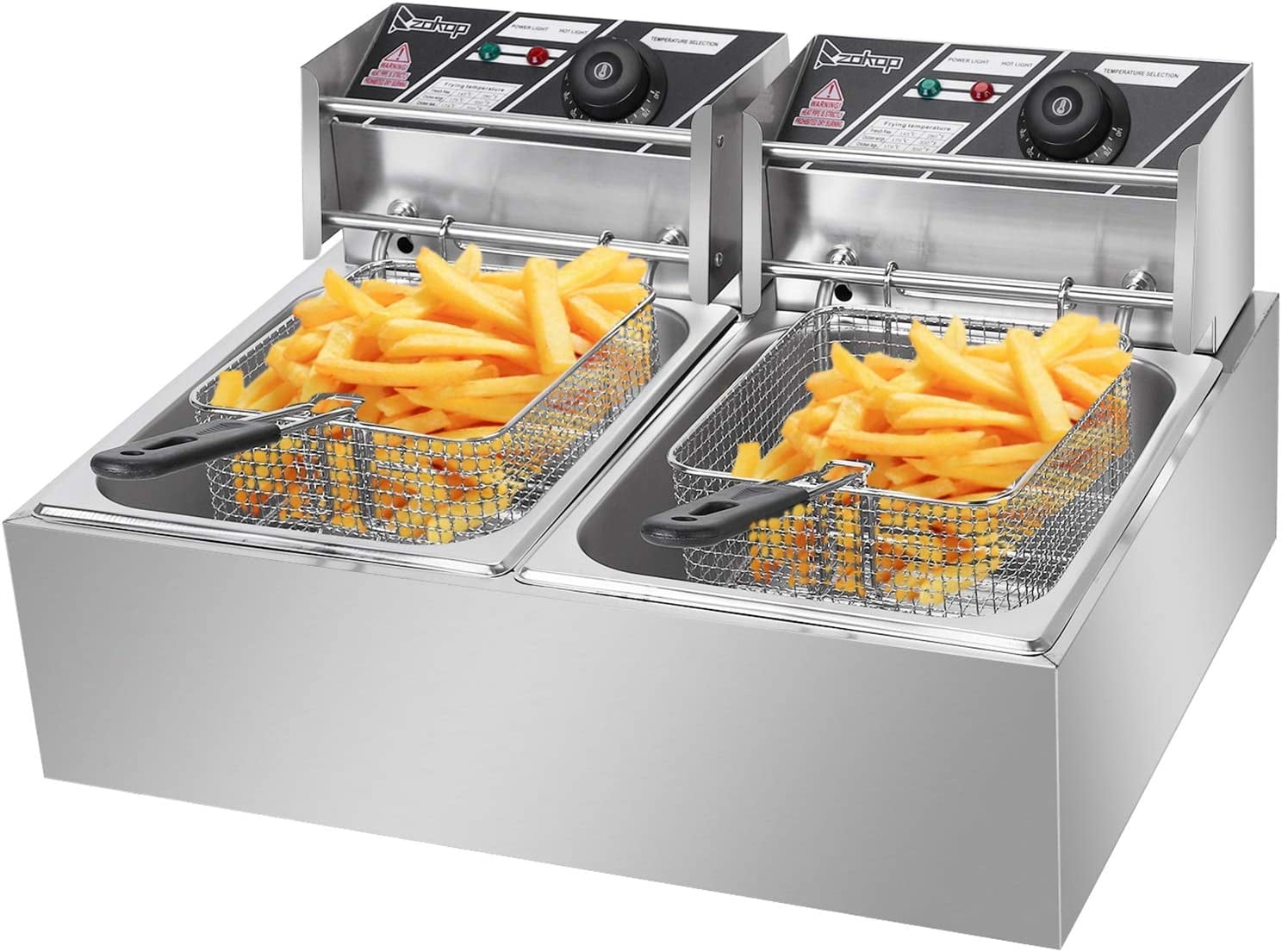 5000W Electric Countertop Deep Fryer Dual Tank Commercial Restaurant 12L main image 0