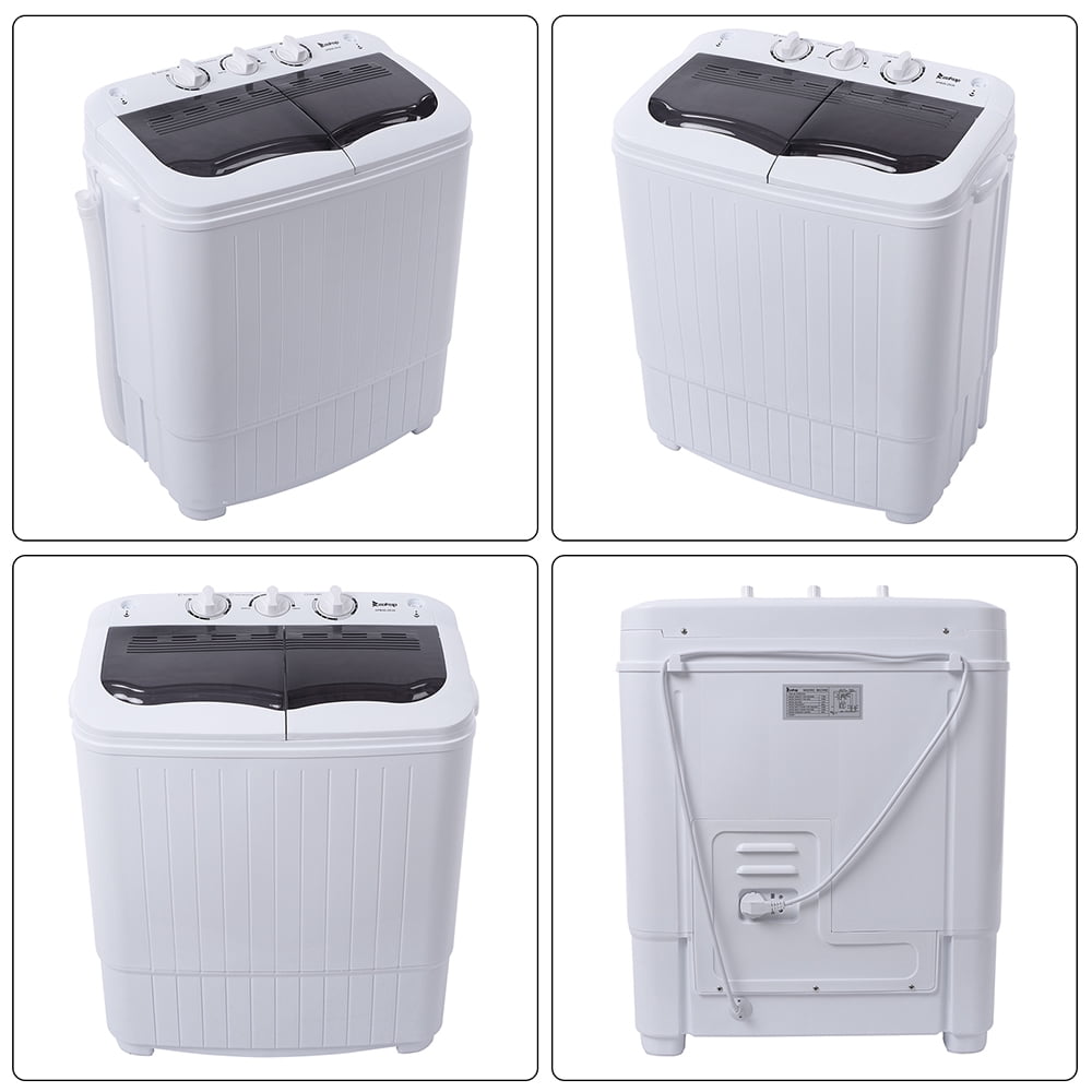 UbesGoo Portable Washing Machine, 26lbs Compact Twin Tub Wash