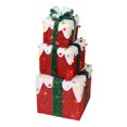 thumbnail image 1 of QXDRAGON Set of 3 Christmas Lighted Gift Boxes, Led Present Box Light with Bow, Light Up Present Box Set for Christmas Tree Indoor Outdoor Home Party Xmas Decorations (Red, Battery Operated), 1 of 9