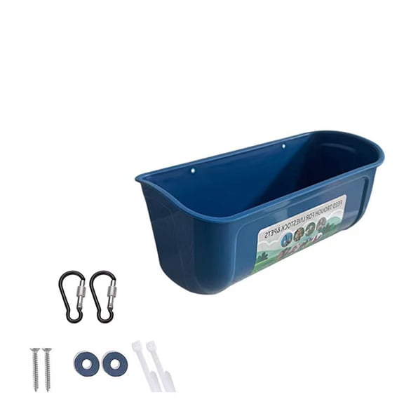 QXFBJOQH Automatic Livestock Feeder – Large Capacity Hanging Feed Trough for Chickens, Ducks, Geese & Goats