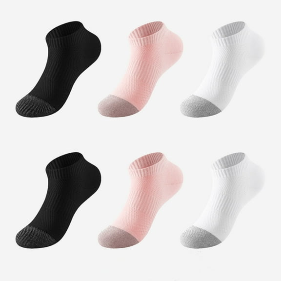 QXMELANO 6 Pack Mixed Breathable Casual Women's Low Cut Cotton Ankle Socks Size 9-11