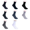 thumbnail image 1 of QXMELANO 8 Pairs Mens Thin Mid-Calf Socks Lycra Business Stockings Casual Mid Crew Socks Size 10-13, 1 of 5