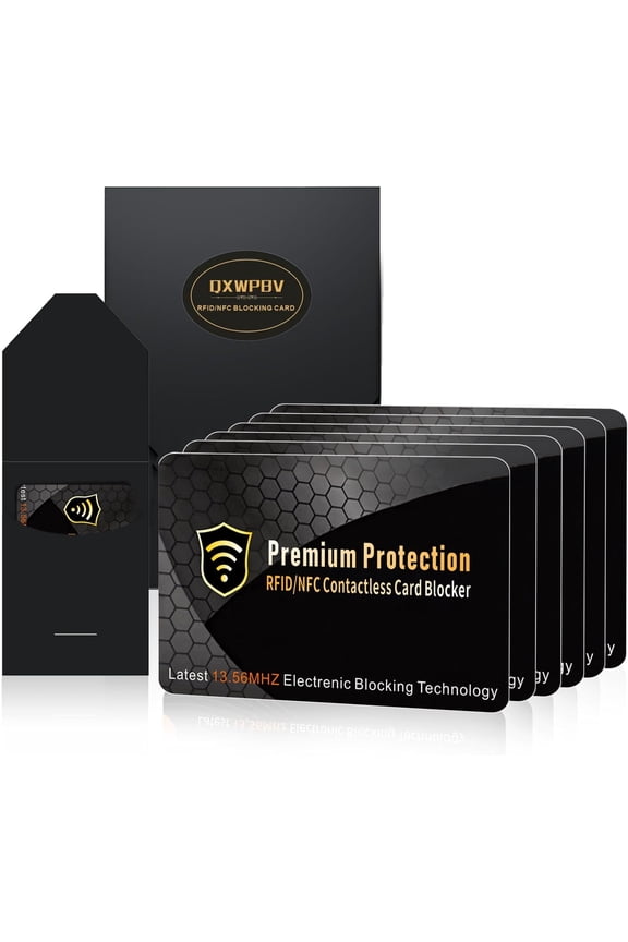 RFID Blocking Cards Slim RFID Shield Protector for Wallet Credit Cards 5 Pack