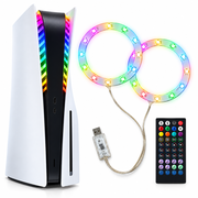 QXWPBV RGB LED Light Kit for PS5 & PS5 Slim, App Remote USB Control