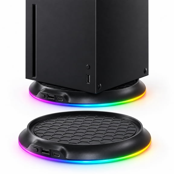 QXWPBV RGB Vertical Stand Compatible with Xbox Series X, Black