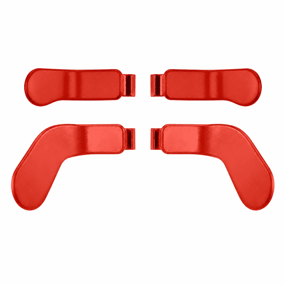 QXWPBV Red Metal Back Paddles for Xbox Elite Series 2 Core Controller, 4-Piece Replacement Accessories Set