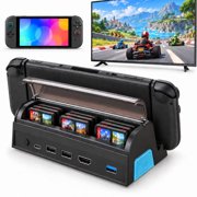 QXWPBV Switch 2 Dock for Nintendo Switch/OLED, 4K HDMI, 9-Card Storage