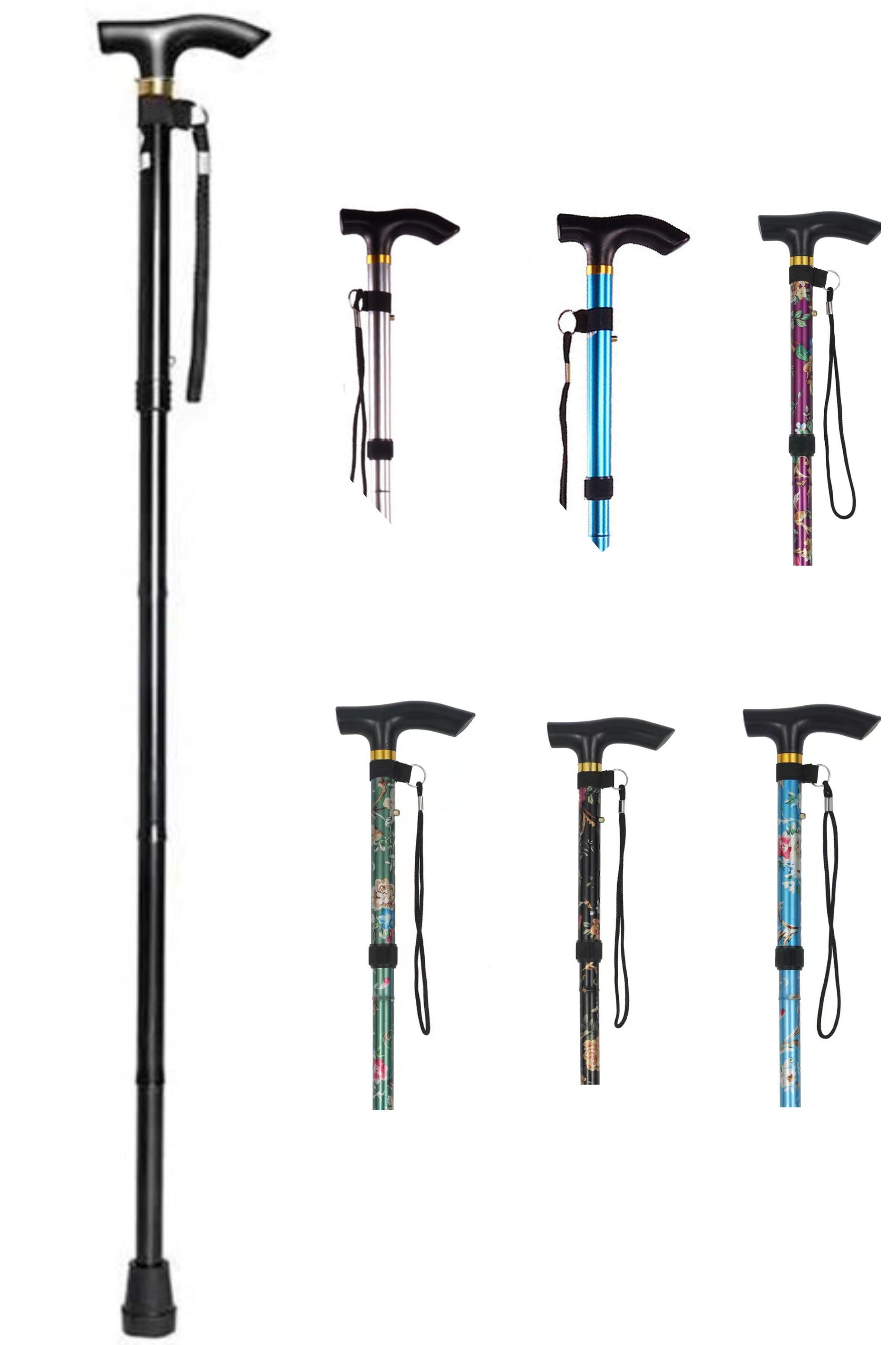 QXWREL Walking Cane for Women and Men, Folding Walking Stick with ...