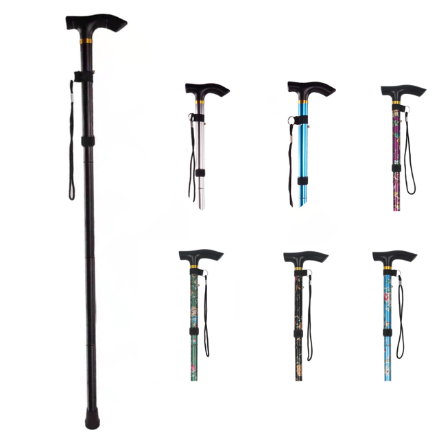 QXWREL Walking Cane with Comfort Grip 33.1'' to 36.6'' Adjustable Fold