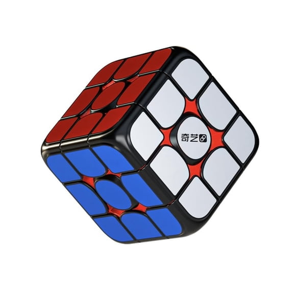 QY Smart Magnetic Cube Stickerless (Tiled Version) High-Performance Bluetooth Speed CubeWwith Real-Time Stats & Tracking, Adjustable Tension & Magnets