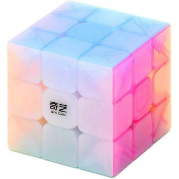 QY Toys 3x3 Jelly Speed Cube Puzzle - Transparent Stickerless Magic Cube