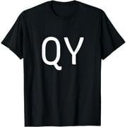 QY Two Letter Pair - Elegant Personalized Initials T-Shirt