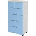 QYFZBIM Plastic Drawers Dresser with 6 Drawers and Wheels Plastic