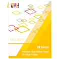 QYH Premium Printable Vinyl for Inkjet Printer20 Glossy Sticker Paper