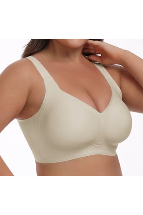 Plus Size Wireless Bras for Women - Supportive Seamless Full Coverage No Underwire Comfort Everyday Bra