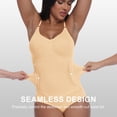 thumbnail image 1 of QYLUX Women’s Seamless Shapewear Bodysuit, V-Neck Sleeveless Tummy Control Body Shaper, Slimming & Invisible Under Dresses,Sizes S-XL, 1 of 10
