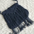 thumbnail image 1 of QYMHOODS Handmade Macrame Crossbody Bag – Boho Woven Shoulder Bag with Fringe for Women, Casual Summer Beach Purse,Blue, 1 of 3
