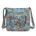 thumbnail image 1 of QYMHOODS Leather Crossbody Bag with Adjustable Strap Multi-Pockets Shoulder bag for Everyday Use,Light Blue Flower, 1 of 8