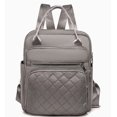 thumbnail image 1 of QYMHOODS Women's Multi-Pocket Convertible Backpack, Lightweight Shoulder Bag with Quilted Front Pocket, 1 of 5