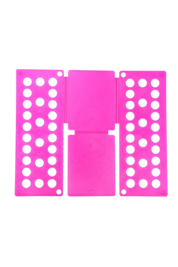 Folding Board T shirt Clothes Folder Laundry Organizer Easy and Fast for Kid and Adult to Fold Clothes, Lazy Person Durable Plastic Laundry folders,Hot Pink
