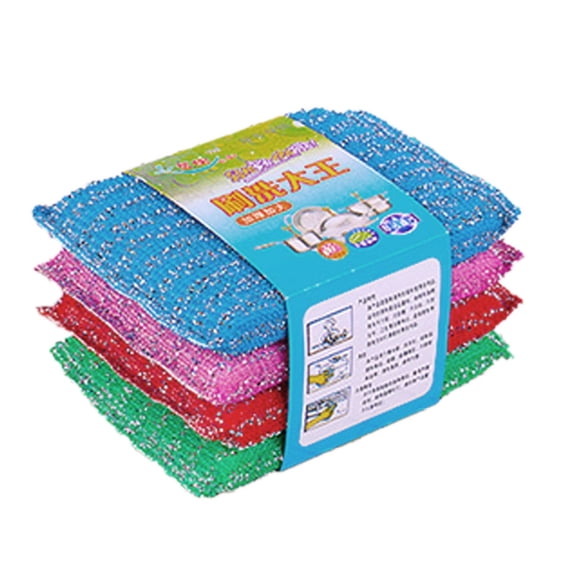 QYXQPYO 1 Pc Multi-Purpose Scrub Sponges for Kitchen by Scrub-it - Non-Scratch Microfiber Sponge Along with Heavy Duty Scouring Power - Effortless Cleaning of Dishes, Pots and Pans All