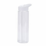 QYXQPYO 700ml Water Bottle with Straw Plastic Water Bottle Durable and Leakproof Water Bottles Large Capacity Clear Water Bottle for Gym, Travel, Home, School, Office, White
