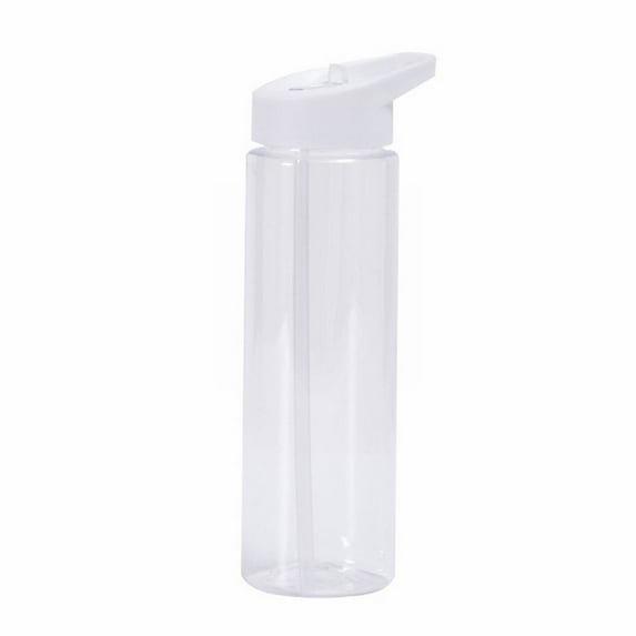 QYXQPYO 700ml Water Bottle with Straw Plastic Water Bottle Durable and Leakproof Water Bottles Large Capacity Clear Water Bottle for Gym, Travel, Home, School, Office, White