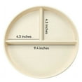 thumbnail image 1 of HAXMNOU 9 Inch Unbreakable Divided Plates Wheat Straw Plate Reusable Dinnerware Portion Control Plates, Round Bariatric Plastic Plate for Kids Adults, BPA-free, Dishwasher Safe 4 Pcs, 1 of 4