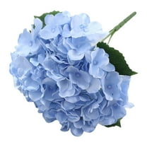 QYXQPYO Artificial Hydrangea Flowers 1 Bouquet Fake Hydrangea Silk Flowers Synthetic Hydrangea Flower for Wedding Centerpieces Bouquets DIY Floral Decor Home Decoration with Stems, Blue