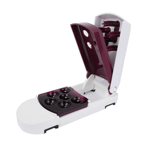 QYXQPYO Cherry Pitter Quick Release Multi Cherries Stoner Pitter 7-in-1 Push Button Cherry Core Pitter Tool with Splatter Protector, Pit Seed Remover for Making Jam Cherry Dishes 6 Hole