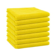 QYXQPYO Microfiber Cleaning Cloth Bulk Towels for Home Reusable Microfiber Towels for Cars Cleaning Rags High Performance Cleaning Towels 11.81x11.81 Inch, 5 Pcs, Yellow Sale