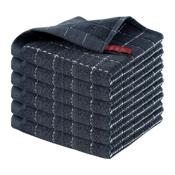QYXQPYO Microfiber Dish Cloth Set Soft and Super Absorbent 12x12 Inch 1 Pc Home Kitchen Hand Towels Super Soft Absorbent Quick Drying Dish Rags for Washing Dishes, Light Black Sale