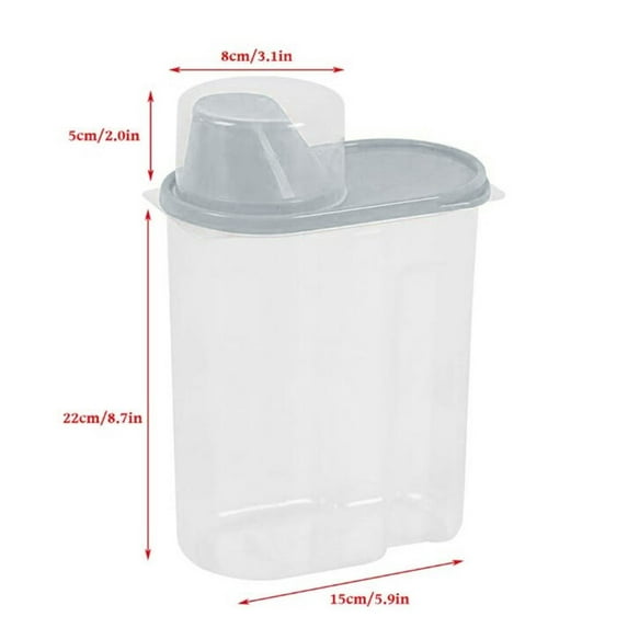 QYXQPYO Rice Airtight Storage Container Rice Cereal Container Oatmeal Dispenser Rice Storage Container with Measuring Cup & Easy Pouring Spout Perfect for Flour Sugar Grain Kitchen Pantry Storage