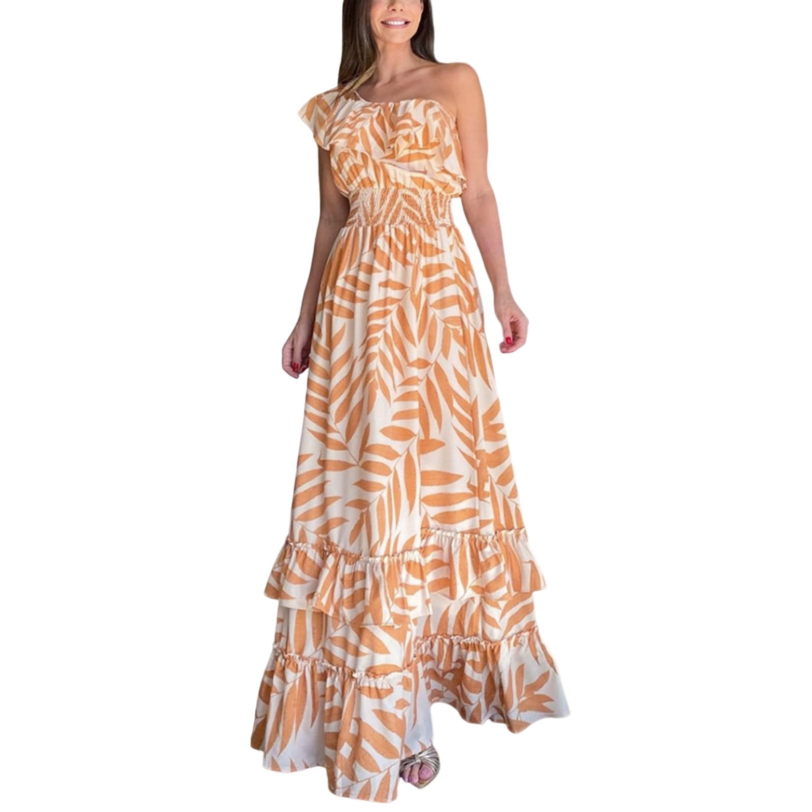 Casual Animal Print Printing Off the Shoulder Printed Dress Dresses Casual Animal Print Printing Off the Shoulder Printed Dress Dresses